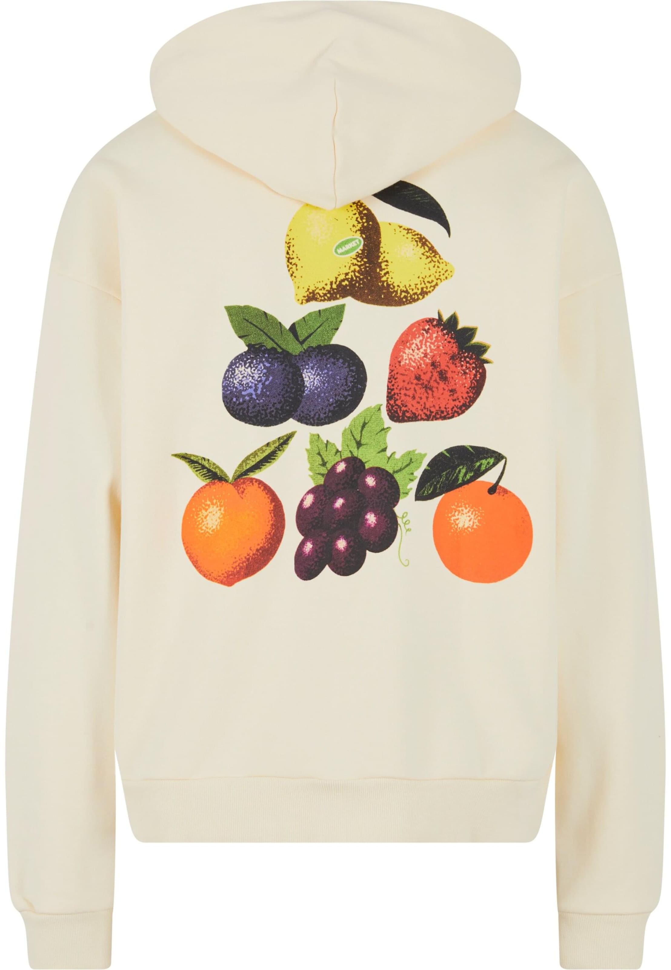 MARKET Sweat jacket 'Good Produce' in Beige