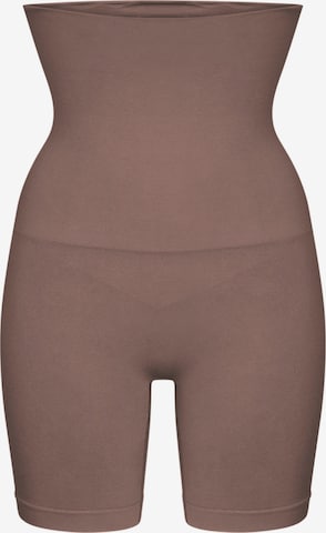 Pantalon modelant 'High Waisted Shaping Shorts' cfab (formerly creamy fabrics) en marron : devant