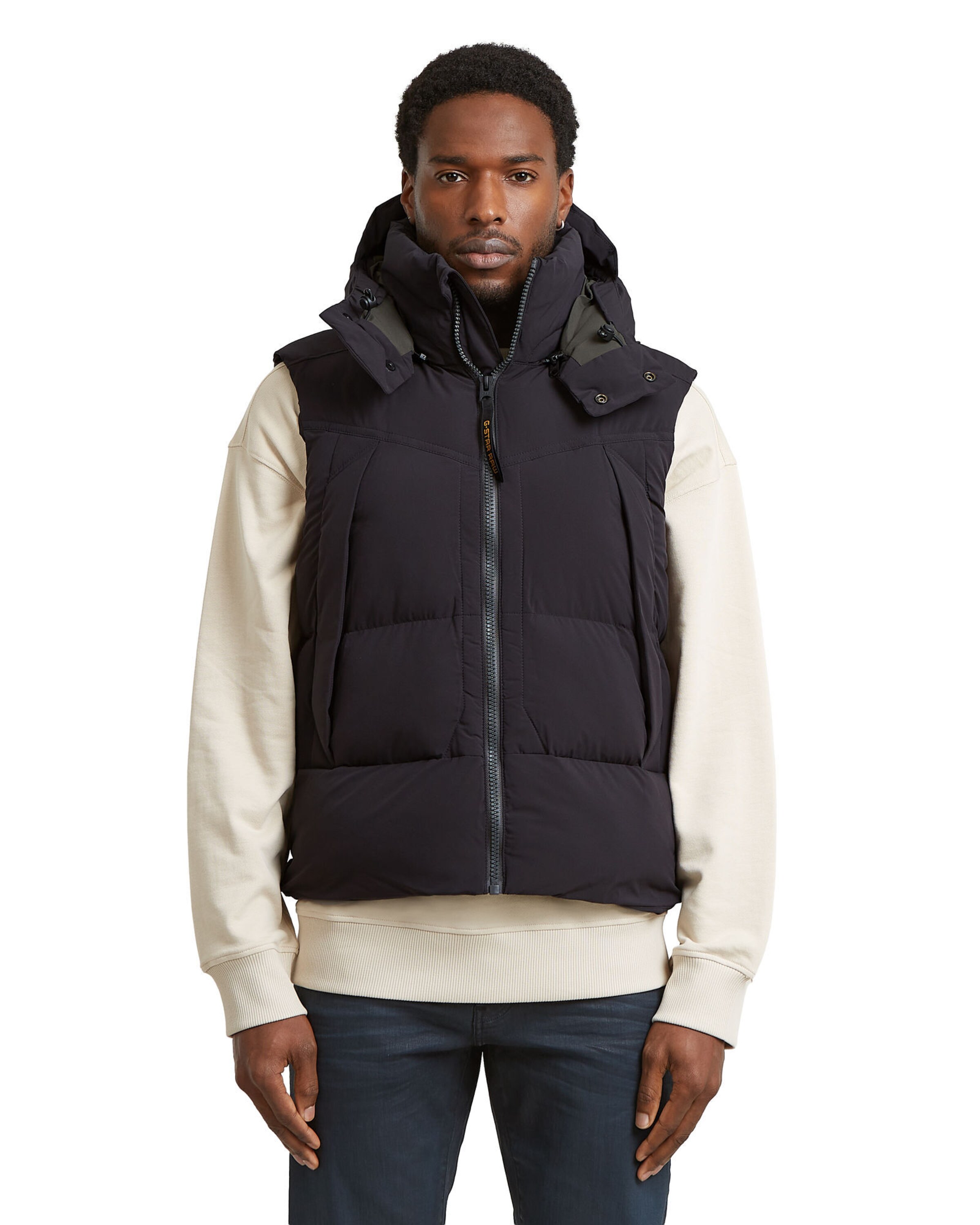 G-STAR Weste 'Whistler' in Schwarz: Vorderseite