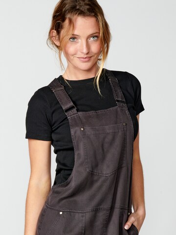 KOROSHI Dungaree skirt in Black