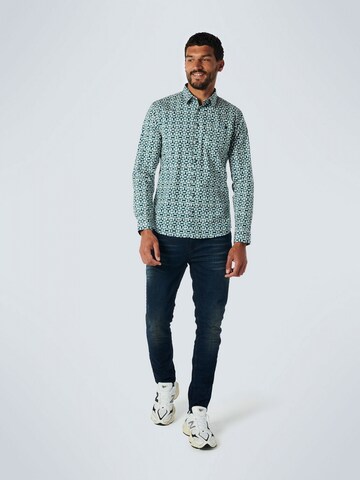 No Excess Regular fit Button Up Shirt in Blue