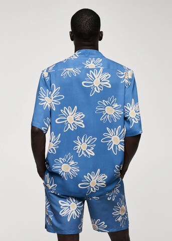 MANGO MAN Regular fit Button Up Shirt 'Girasol' in Blue