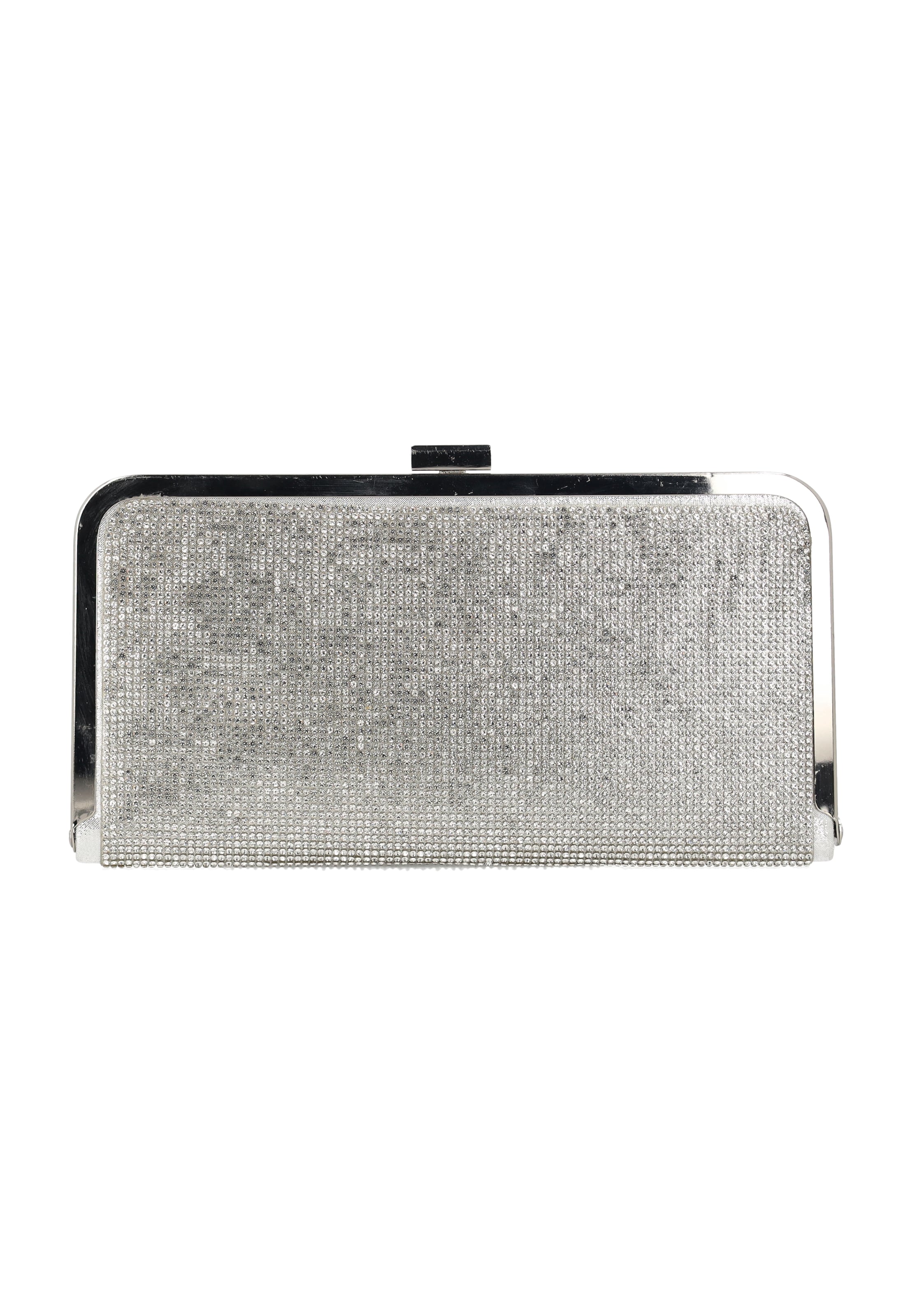faina Clutch in Silver: front