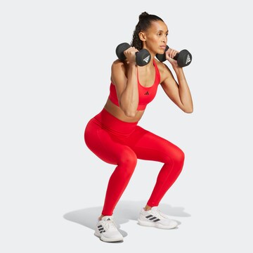 ADIDAS PERFORMANCE Skinny Sporthose 'OPT ESS' in Rot