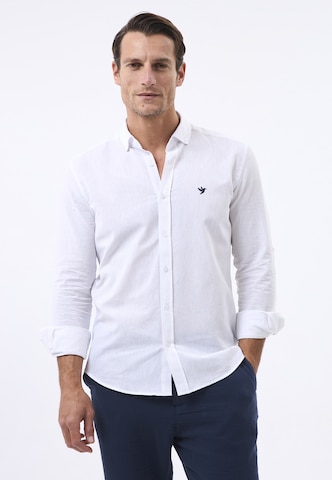 Felix Hardy - Ajuste regular Camisa en blanco: frente