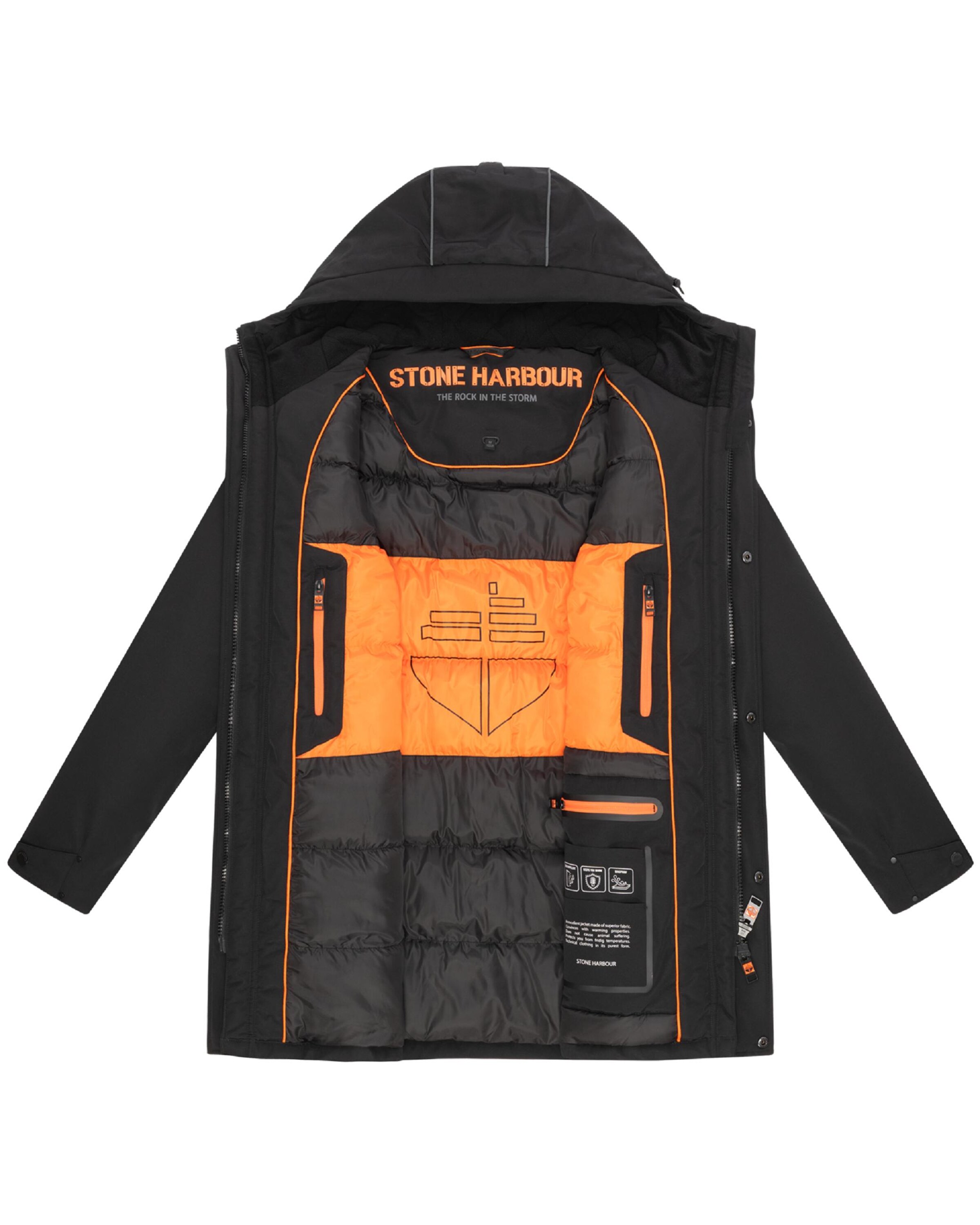 STONE HARBOUR Winter Coat 'Phinoo XX' in Black