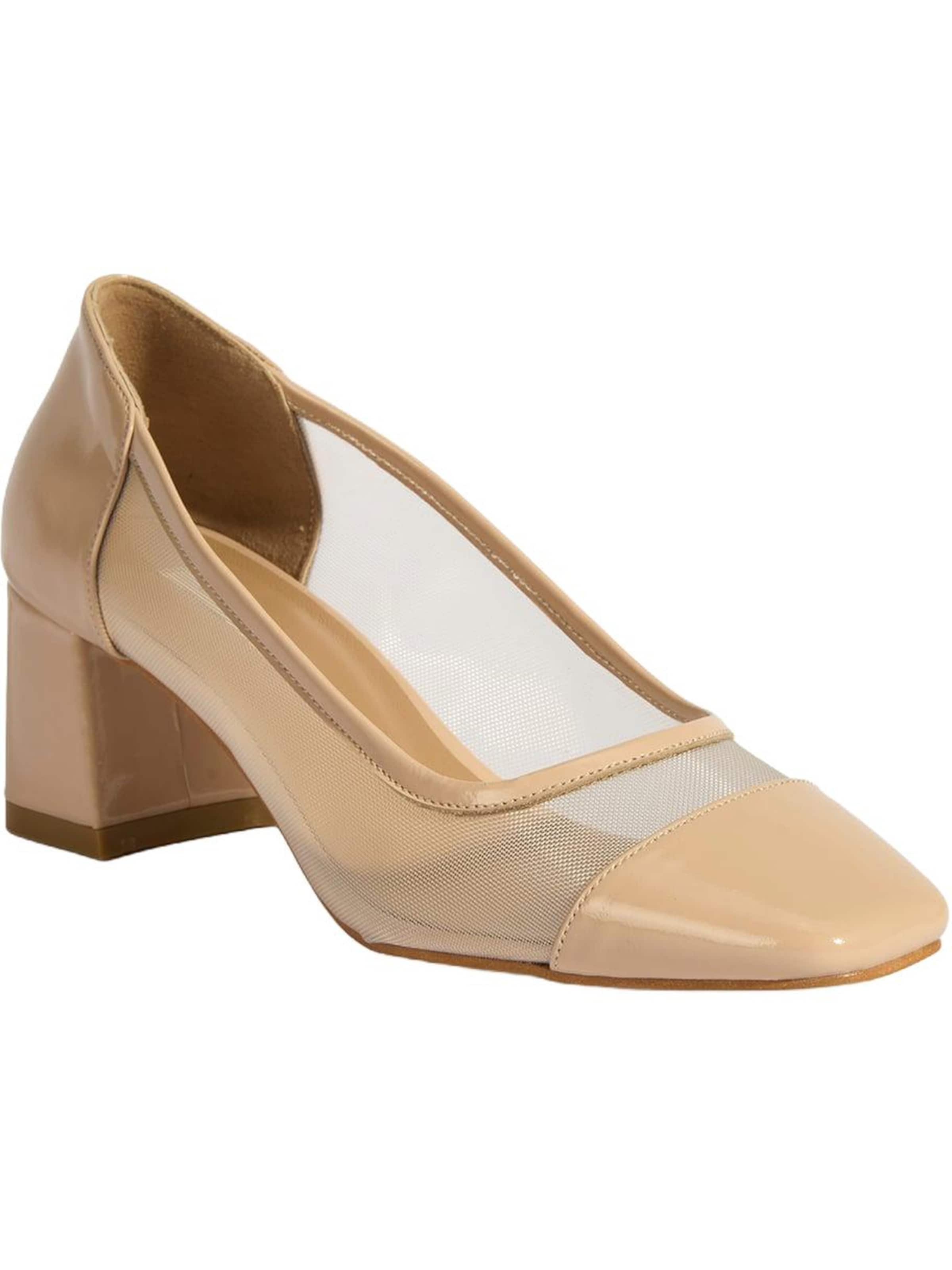 Desa Pumps 'Blockabsätze' in Beige