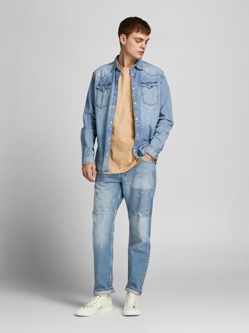 JACK & JONES Normalny krój Jeansy 'Chris' w kolorze niebieski