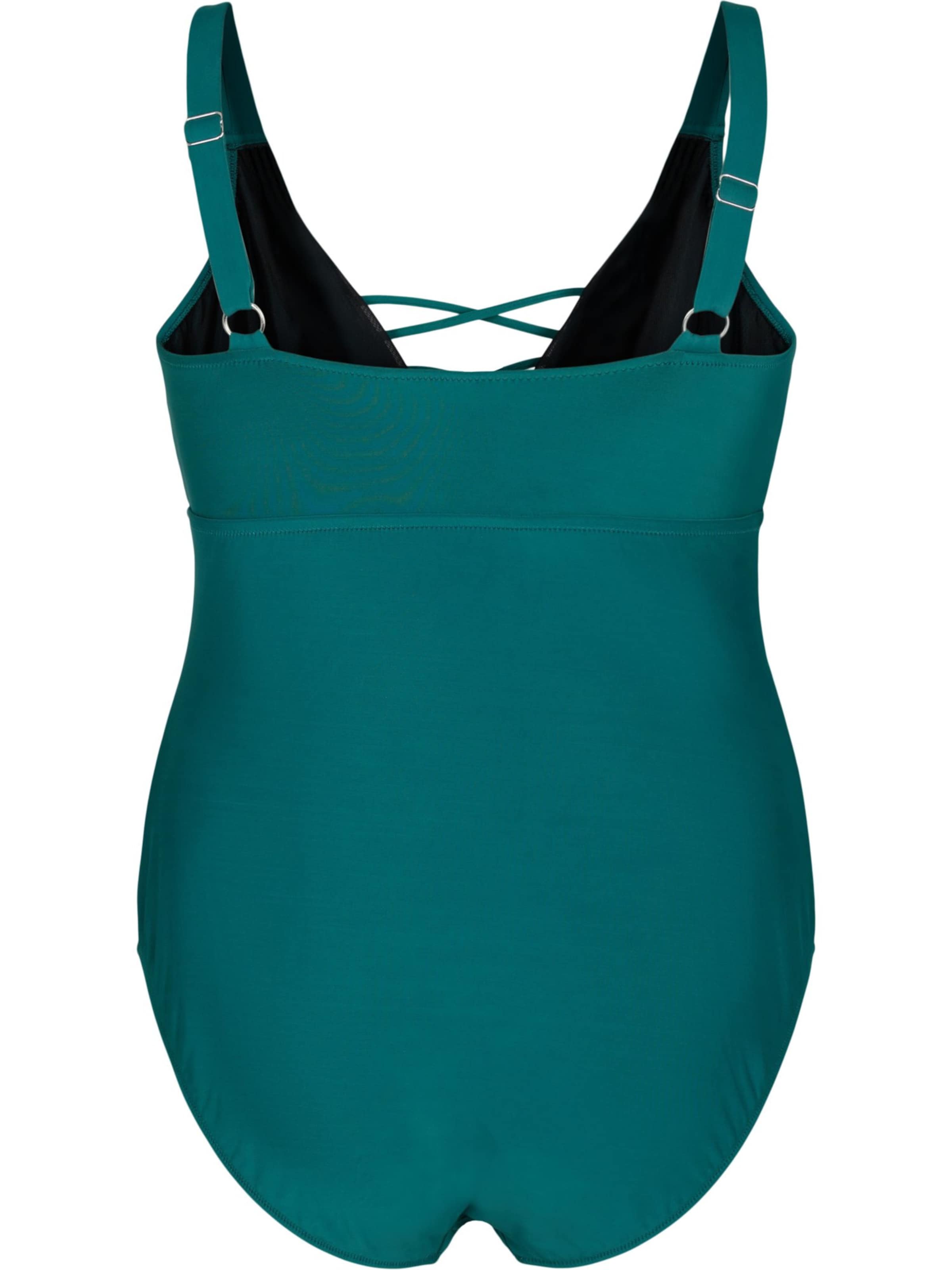 Swim by ZizziJednodijelni kupaći kostim 'SDIOR' - zelena boja