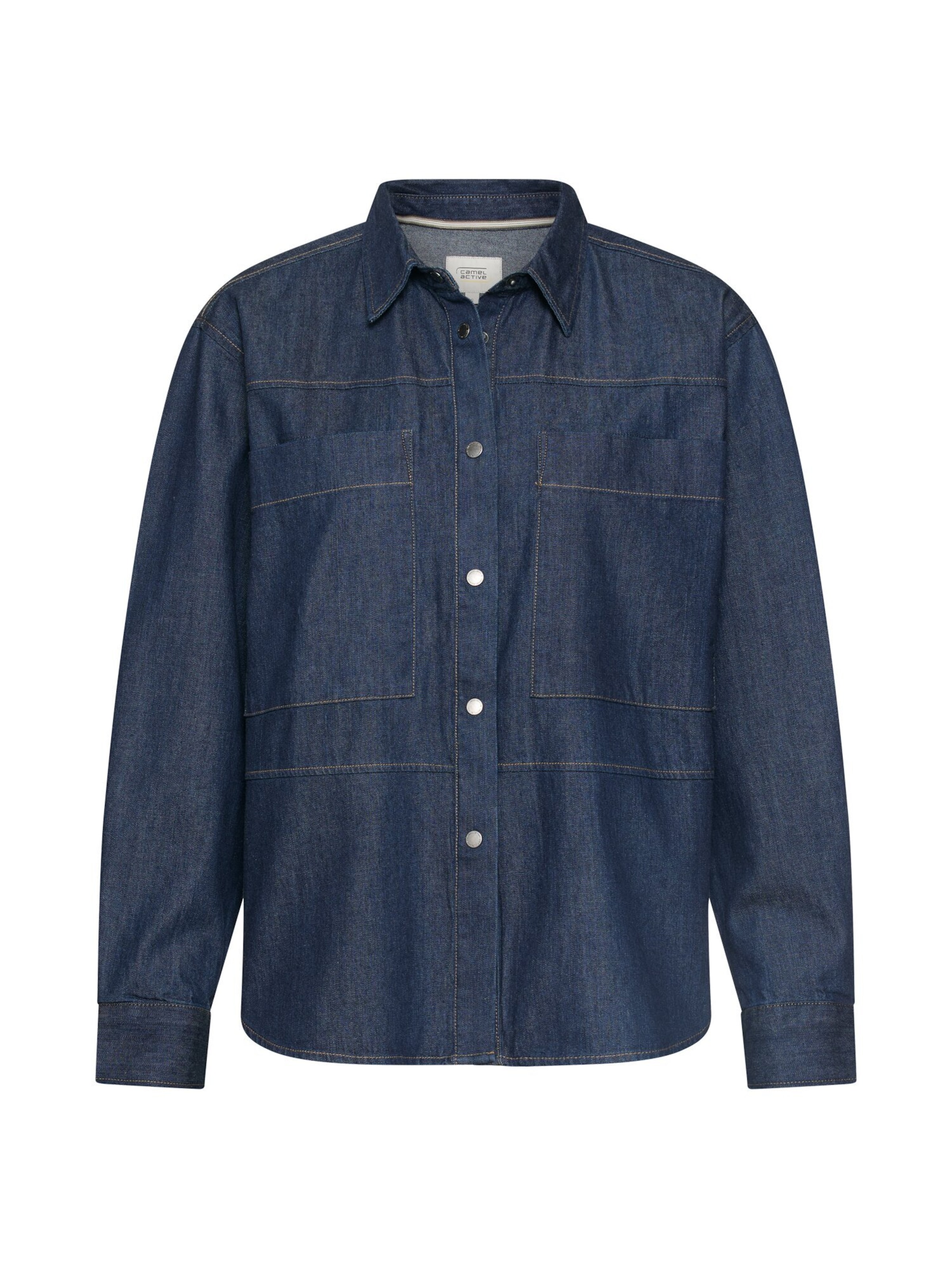 CAMEL ACTIVE Jeansbluse mit Brusttaschen in XXXL in indigo, Produktansicht