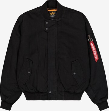 ALPHA INDUSTRIES Jacke 'MA-1 Mod' in Schwarz: Vorderseite