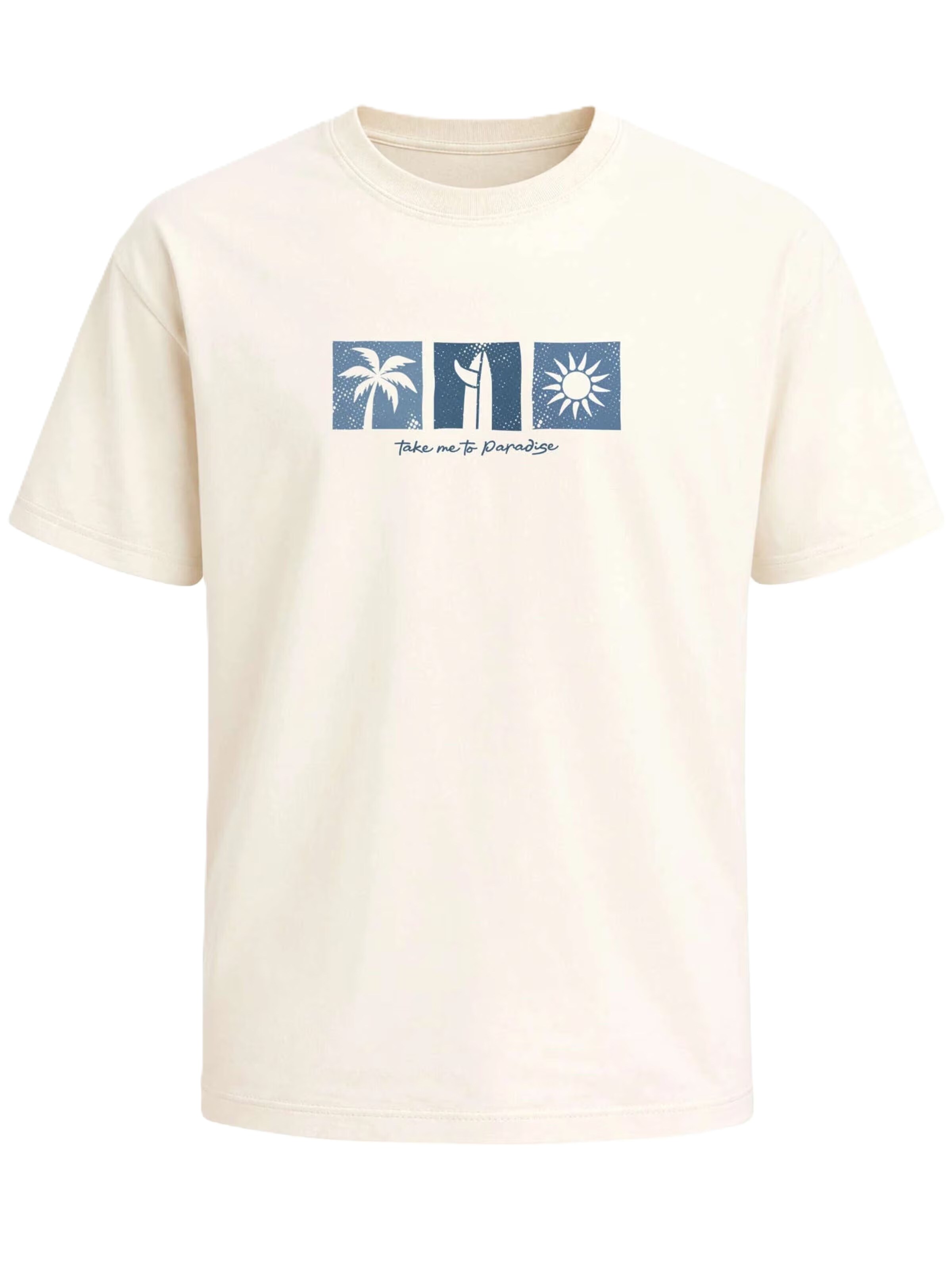 Neverless Shirt 'Paradise' in Beige: front