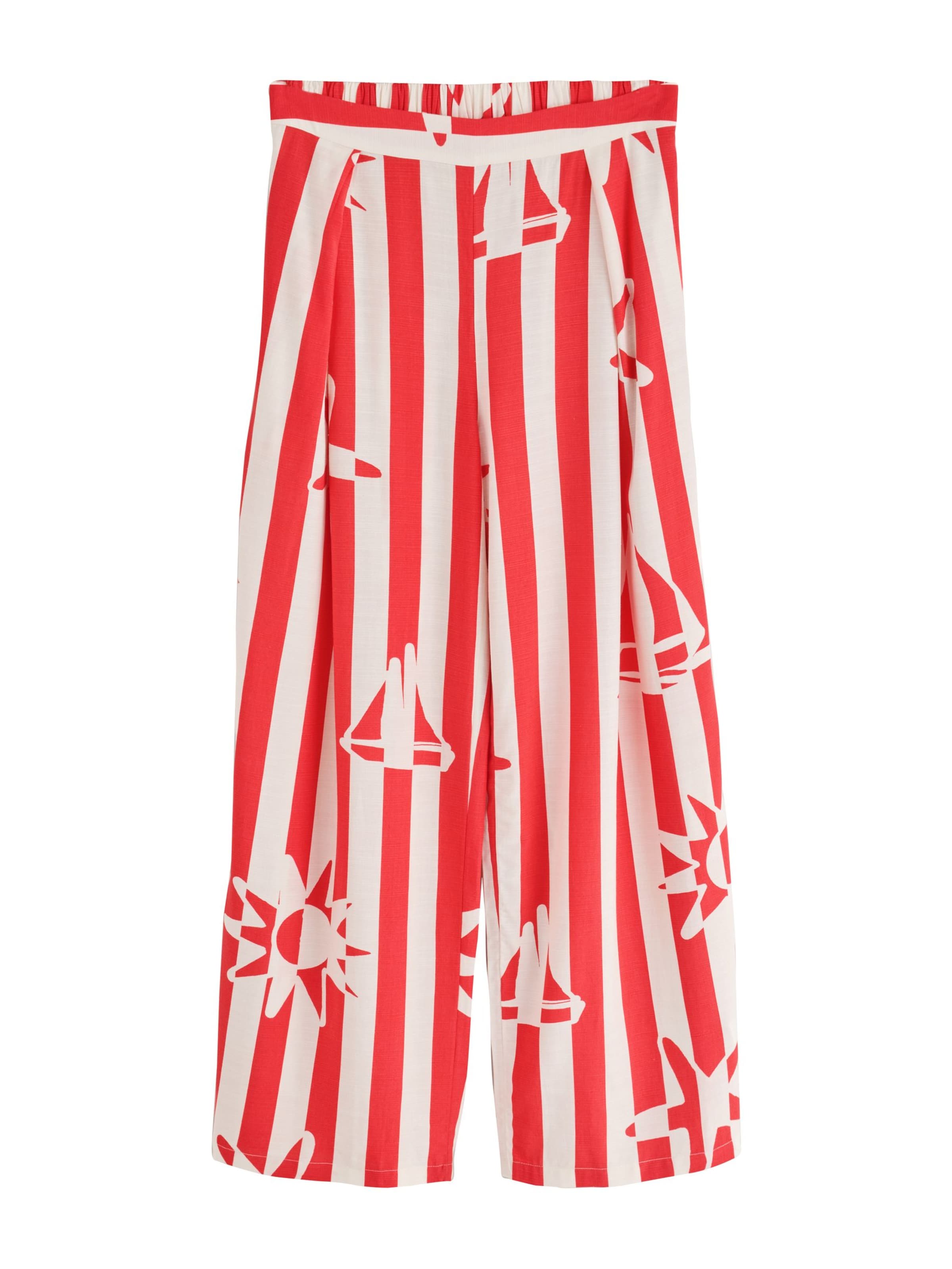 Next - Pierna ancha Pantalón plisado en rojo: frente