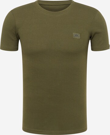 T-Shirt ALPHA INDUSTRIES en vert : devant