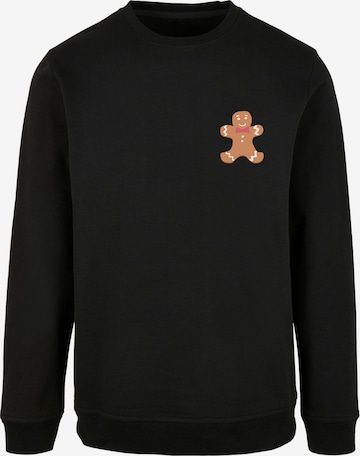 F4NT4STIC Sweatshirt 'Gingerbread Lebkuchen' in Zwart: voorkant