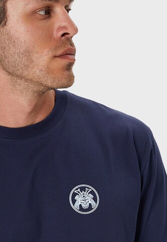 Oldskull T-Shirt 'Samurai' in Blau