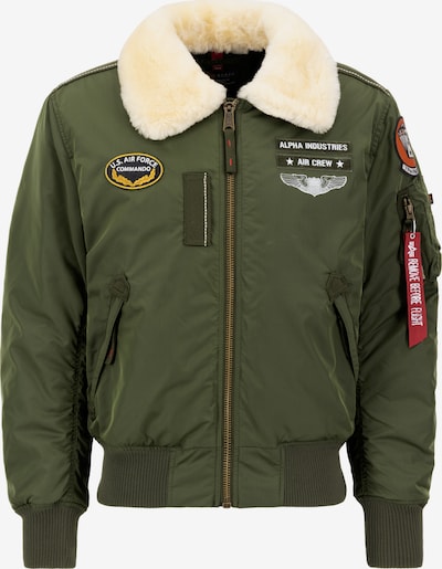 ALPHA INDUSTRIES Casaco de inverno 'Injector III Air Force' em verde escuro / vermelho vivo / branco lã, Vista do produto