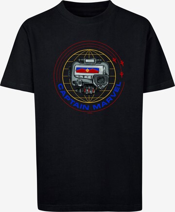 ABSOLUTE CULT Shirt 'Captain Marvel - Pager' in Black: front