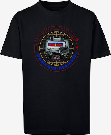 ABSOLUTE CULT Shirt 'Captain Marvel - Pager' in Black: front