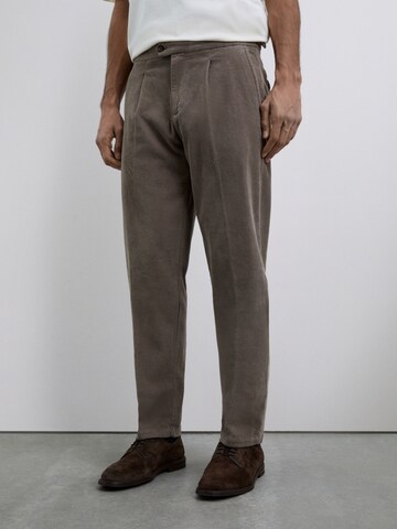 Scalpers Regularen Hlače | rjava barva