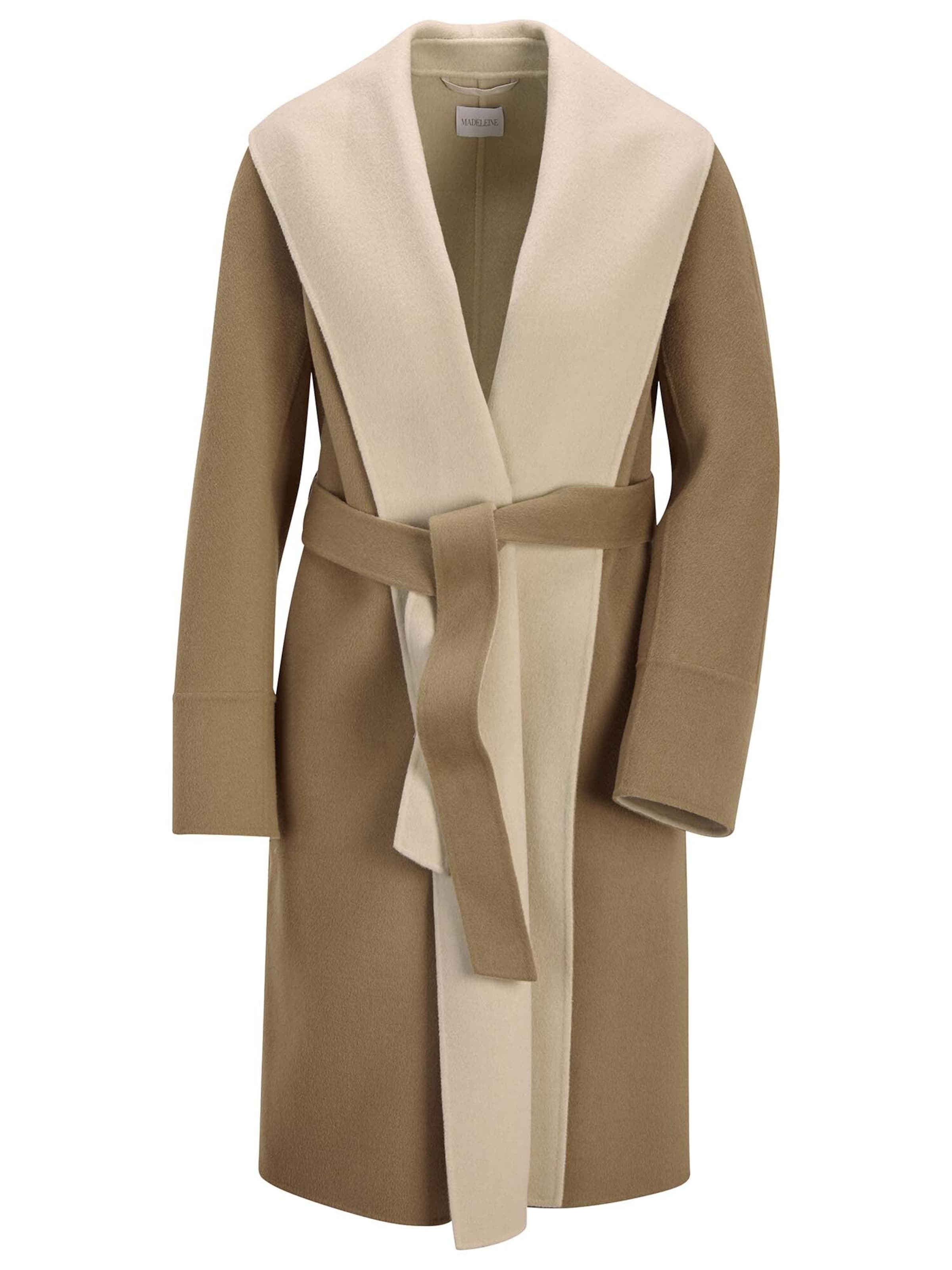 Manteau mi-saison MADELEINE en beige : devant