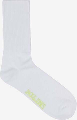 JACK & JONES Къси чорапи 'CONTRA' в бяло