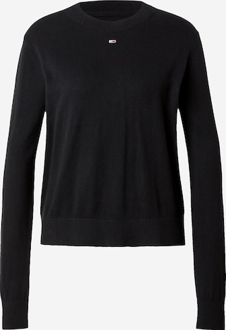 Pull-over 'Essential' Tommy Jeans en noir : devant