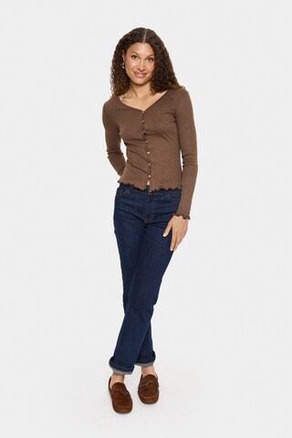 SAINT TROPEZ Strickjacke in Braun