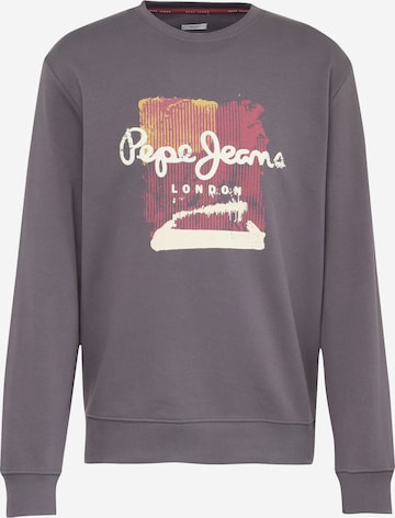 Sweat-shirt 'MELBOURNE' Pepe Jeans en gris : devant