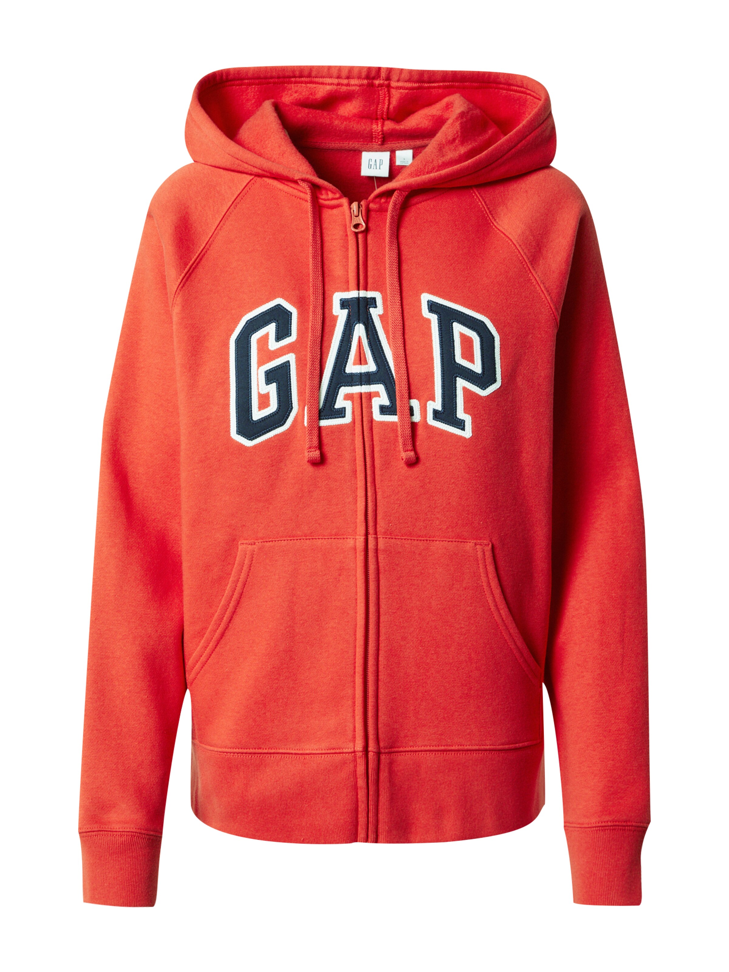 GAP all red zipup hoodie raglan GAP Zip-Up Hoodie in Orange