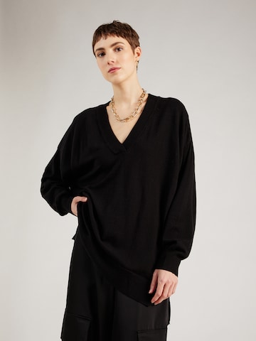 MSCH COPENHAGEN Oversized Sweater 'Neila Rachelle' in Black: front