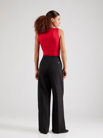 MOS MOSH Loose fit Trousers with creases in Black