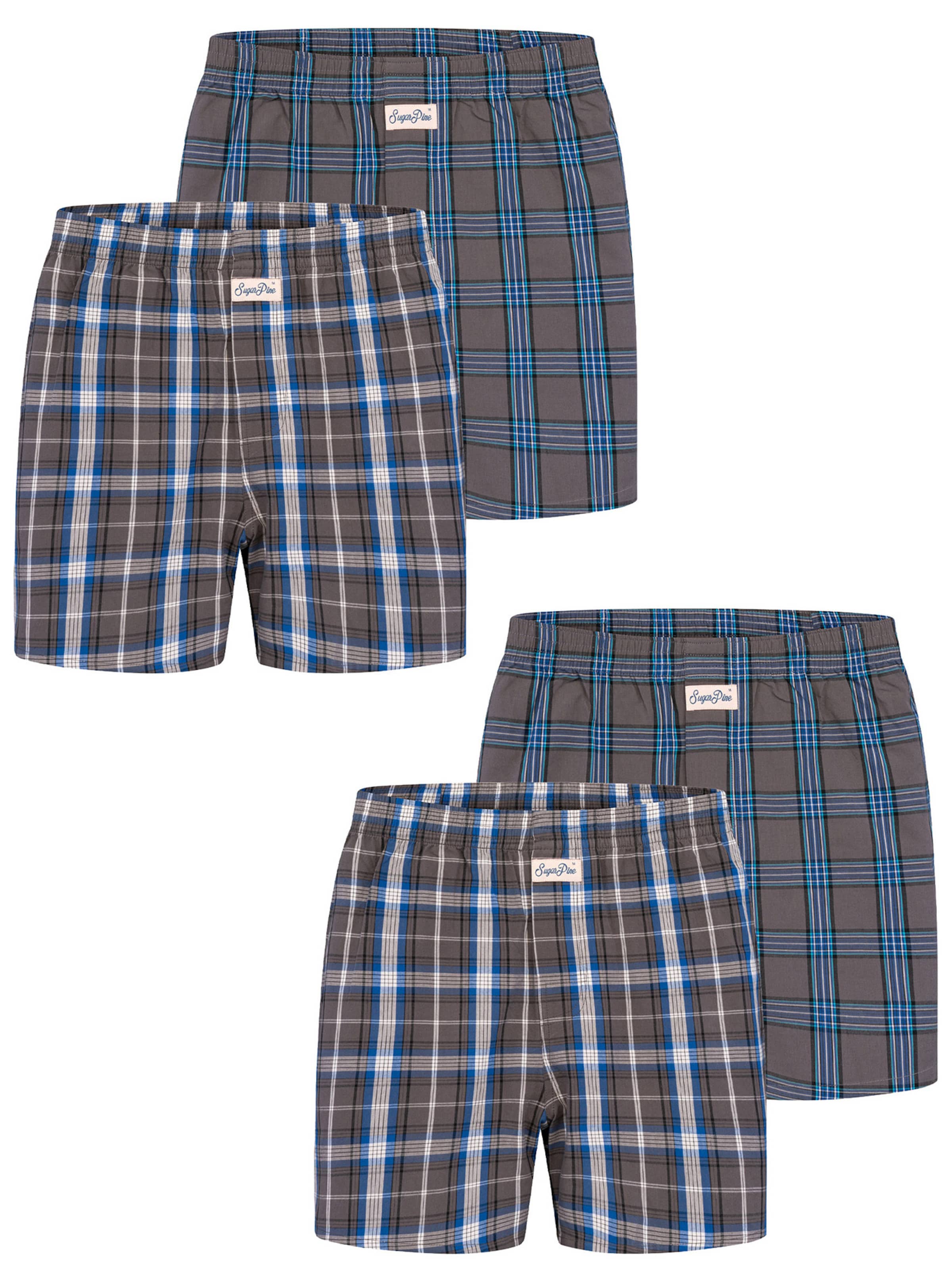Sugar Pine Boxers ' Mix Karos ' en L en mélange de couleurs, Vue avec produit