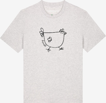 Watapparel Shirt ' Le poulet - das Huhn ' in Grey: front