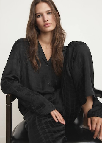 MANGO Schlafshirt 'Samui' in Schwarz