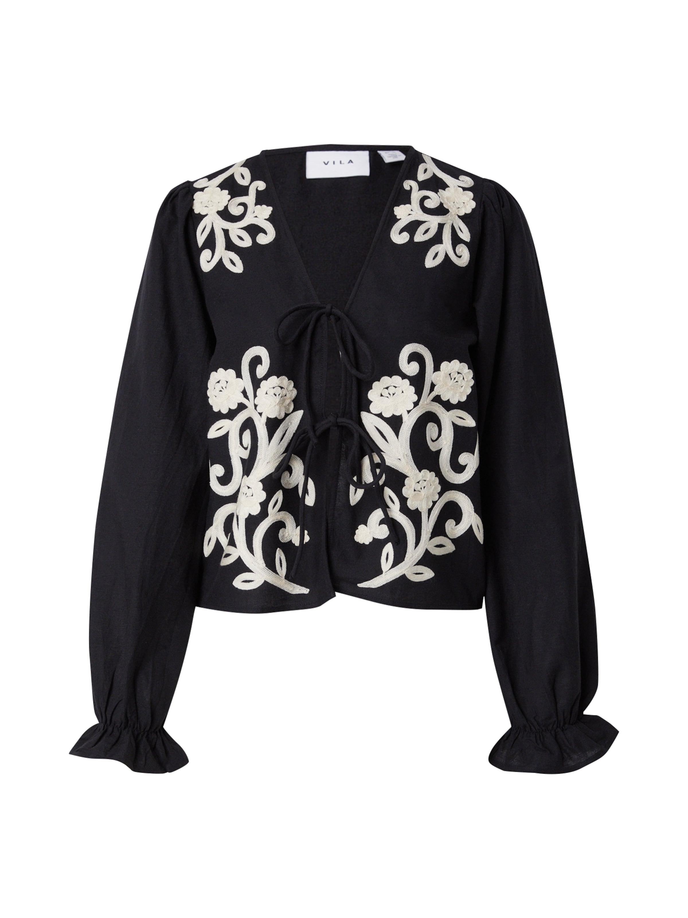 VILA Bluse 'VIPOLENE' in Schwarz: Vorderseite
