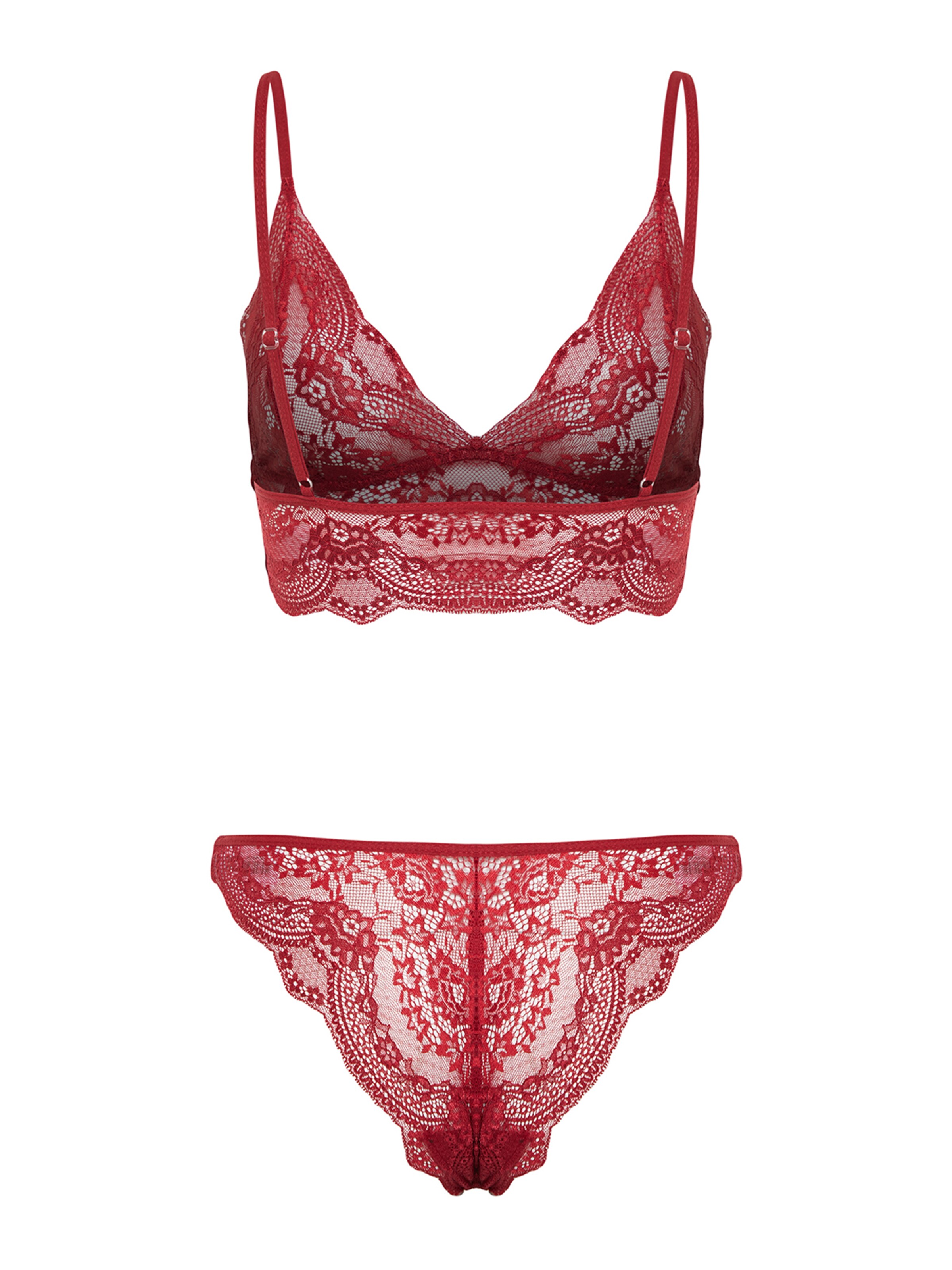 Trendyol Kolmnurk Pesukomplektid, värv punane