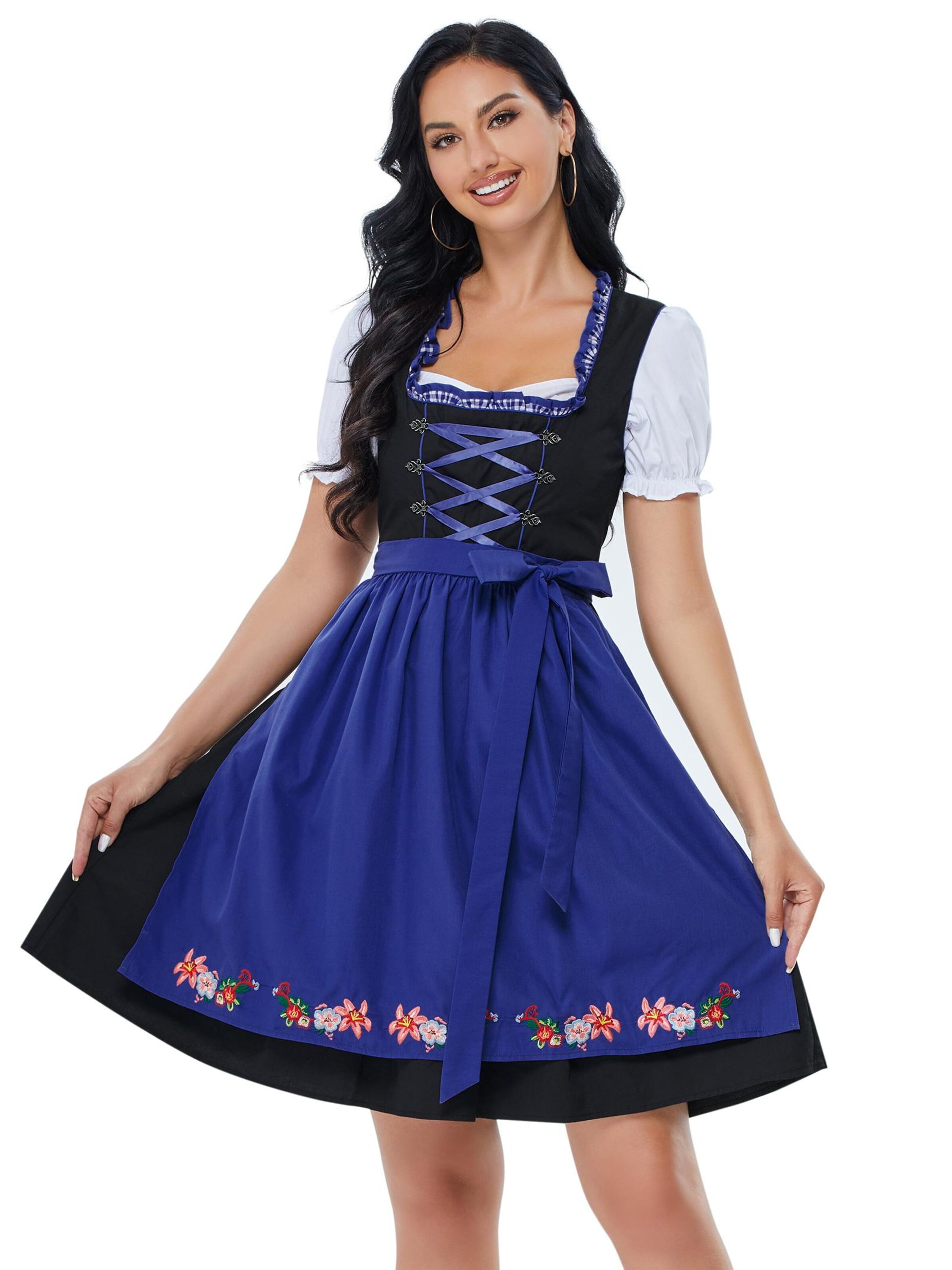 Yesfashion Dirndl‌‌ in Blau: Vorderseite