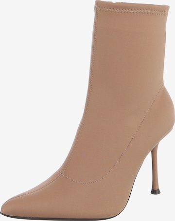 Ital-Design Stiefelette in Braun: Vorderseite