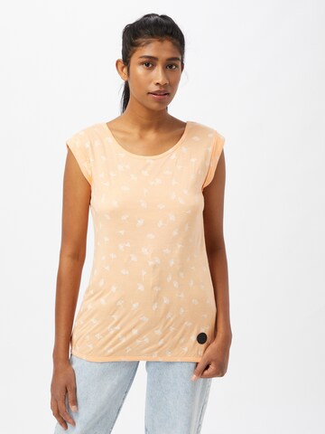 WLD T-Shirt 'FEEL YOUR SOUL' in Orange: Vorderseite