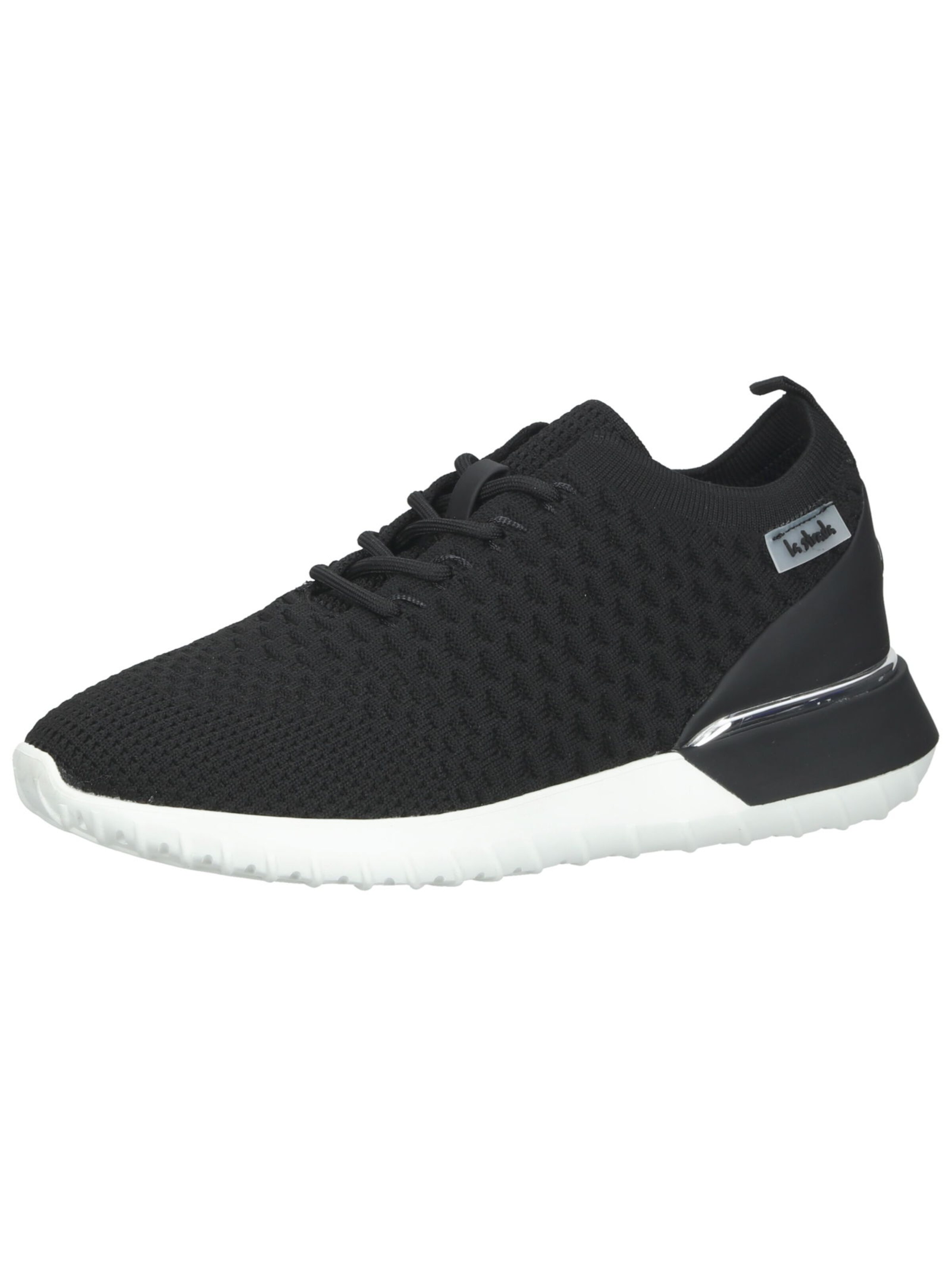 LA STRADA Platform trainers in Black: front