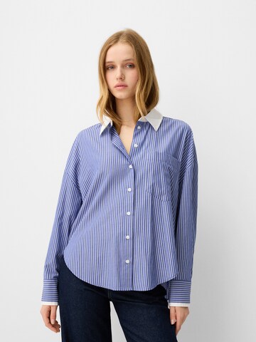 Bershka Bluza | modra barva: sprednja stran