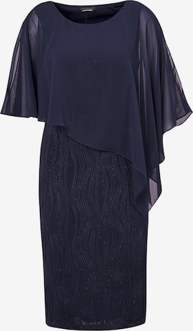 Robe de soirée Goldner en bleu : devant