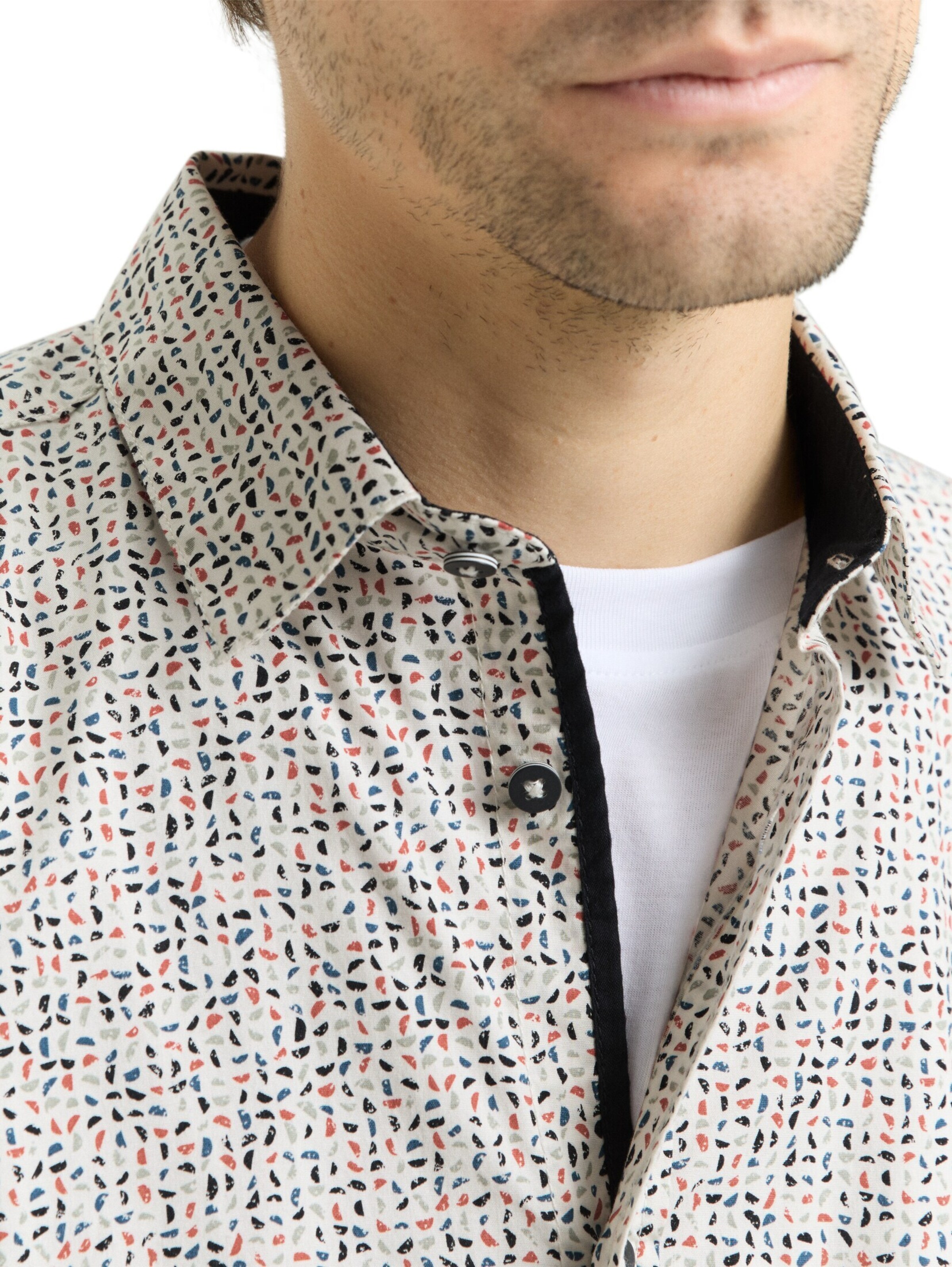 TOM TAILOR Slim Fit Hemd in Weiß