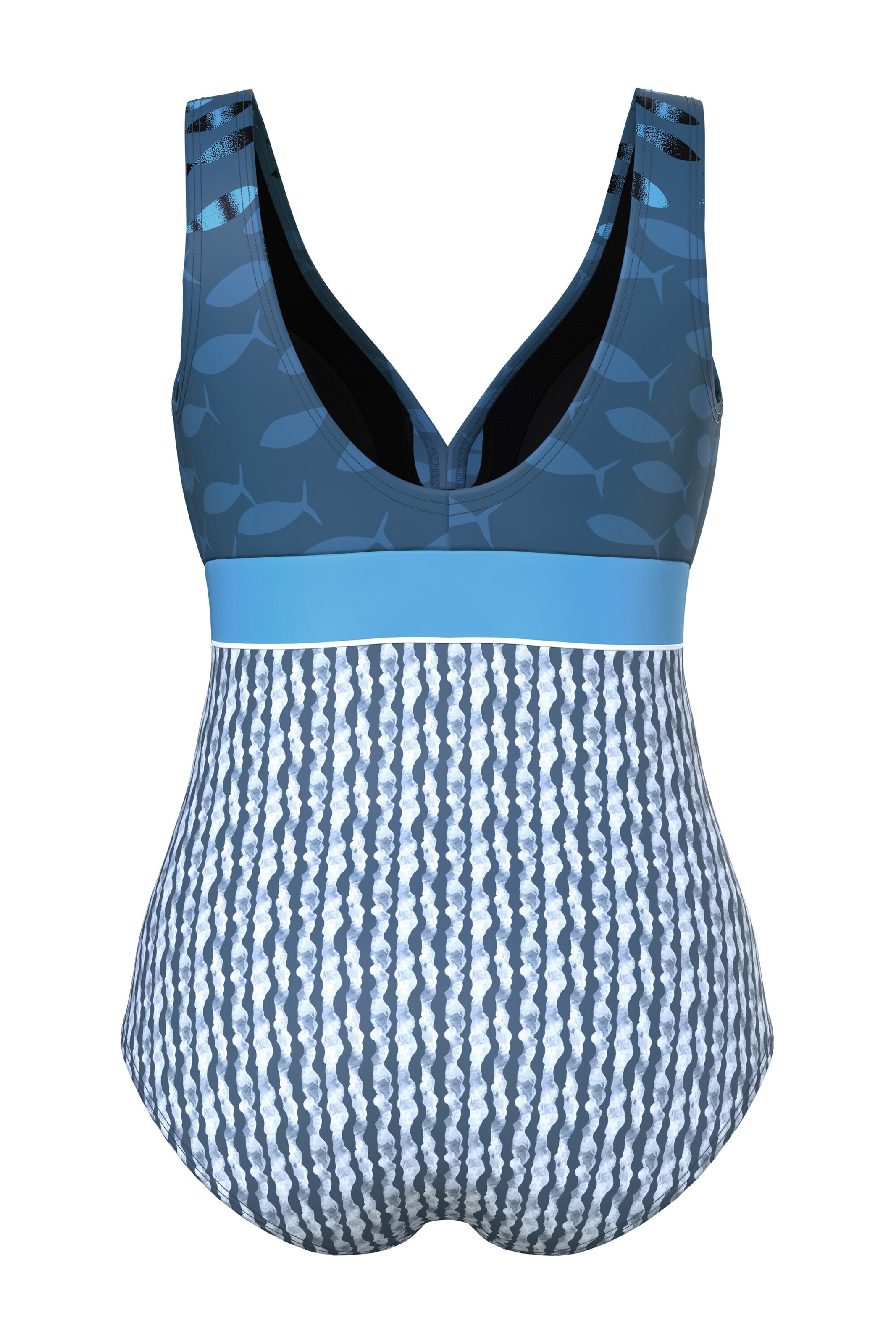 Ulla Popken Badpak in Blauw