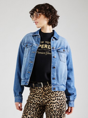 WRANGLER Kurtka przejściowa 'JUMBO TRUCKER JACKET' w kolorze niebieski: przód