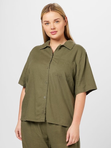 ONLY Carmakoma Blouse 'LUDO' in Green: front