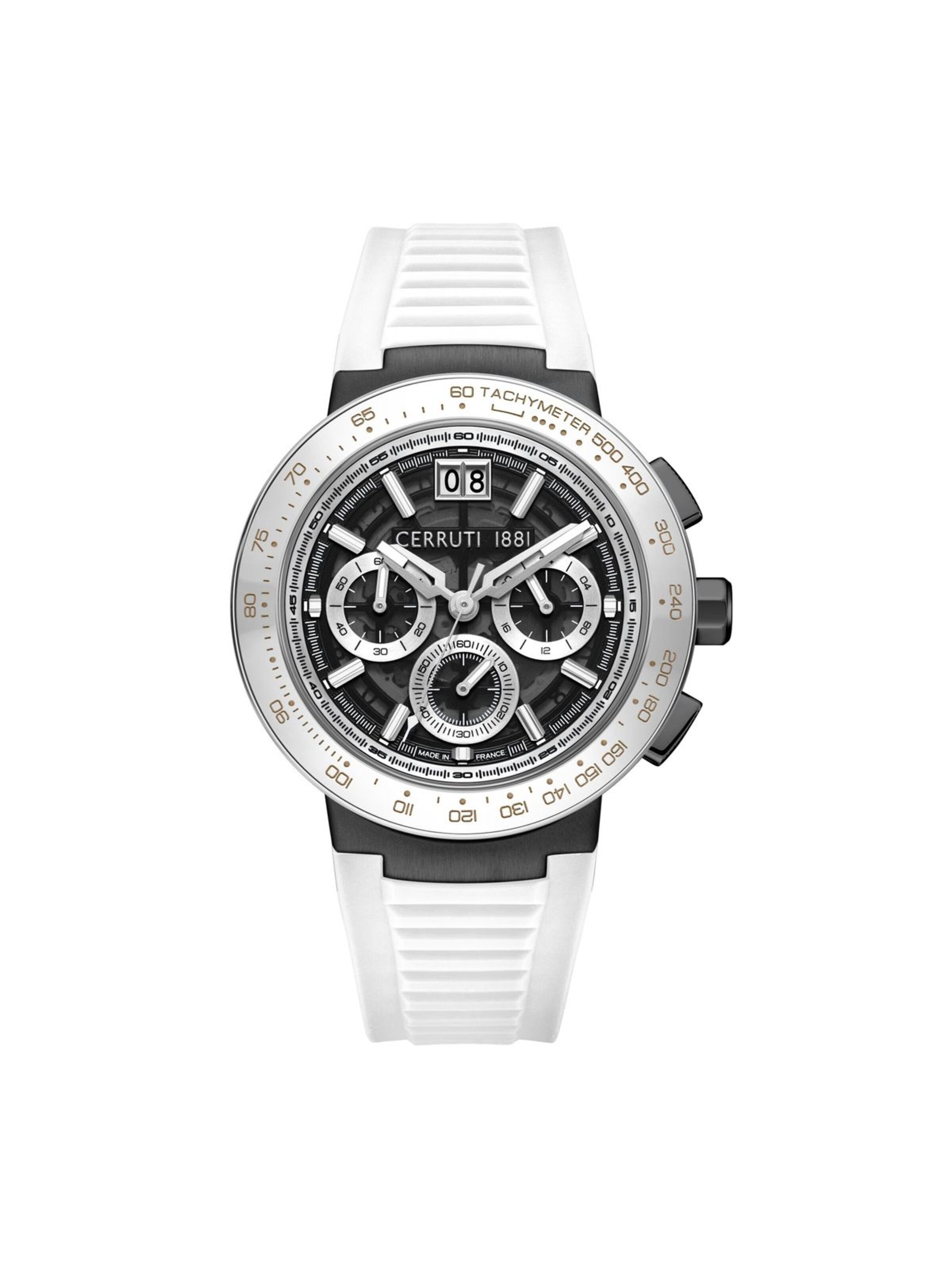 Montre à affichage analogique CERRUTI 1881 en argent : devant