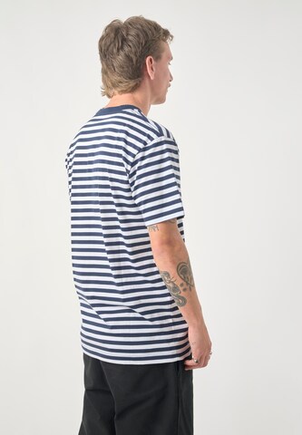 Cleptomanicx Shirt 'Ligull Stripe' in Blue