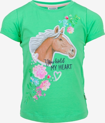 SALT AND PEPPER Shirt 'Horse' in Green